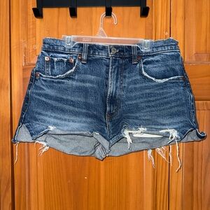 Abercrombie & Fitch Blue Distressed Jean Shorts